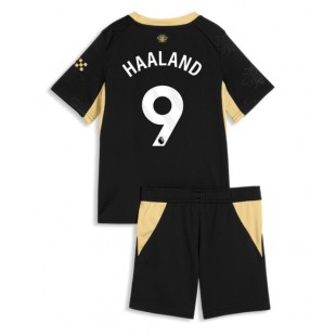 Manchester City Erling Haaland #9 Babyklær Borte Fotballdrakt til barn 2026-27 Korte ermer (+ Korte bukser)